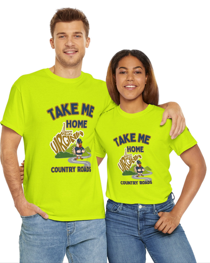 Take Me Home Country Roads WV Coop Daddy Tee – Funny West Virginia Rooster Shirt