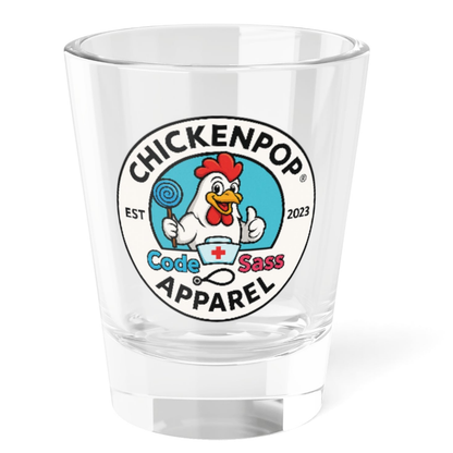 Code Sass Shot Glass – 1.5oz of Pure Attitude | ChickenPop Apparel