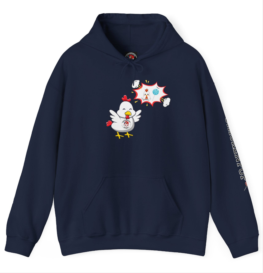 Dirty Mind Emoji Hoodie UNISEX - ChickenPop Arm Logo Edition