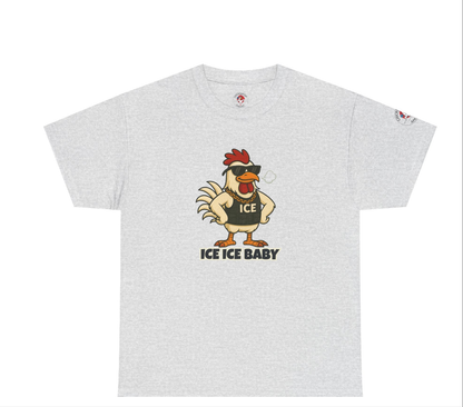 Ice Ice Baby Part 2 Funny Chicken T-Shirt – Cool Rooster Graphic Tee | Unisex Retro Hip-Hop Style