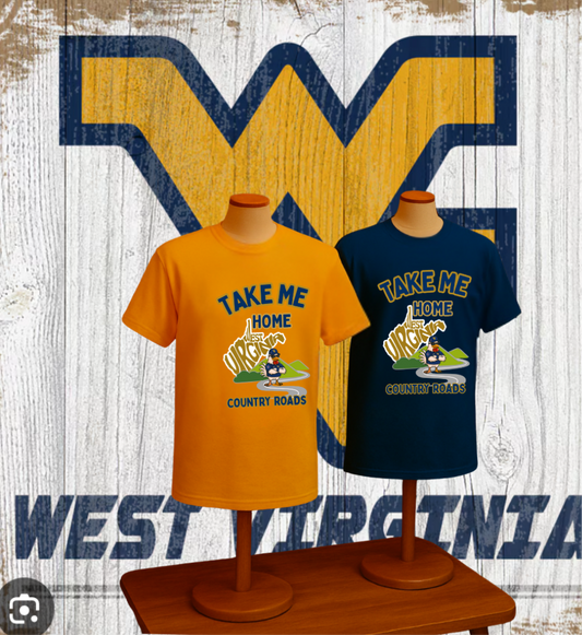 Take Me Home Country Roads WV Coop Daddy Tee – Funny West Virginia Rooster Shirt
