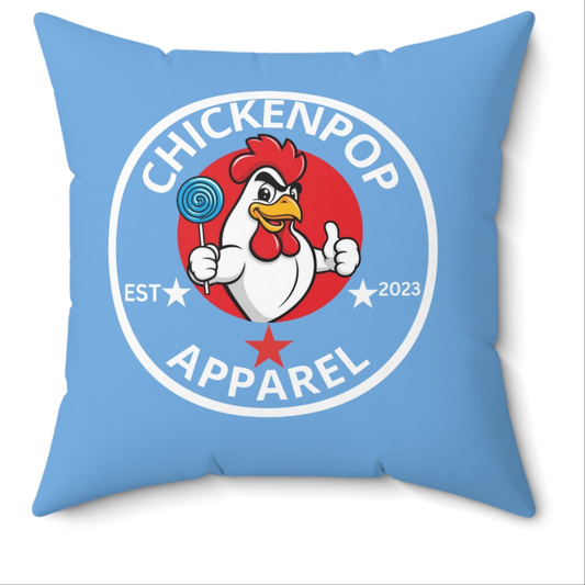 Original CPA Logo Spun Polyester Square Pillow Carolina Blue
