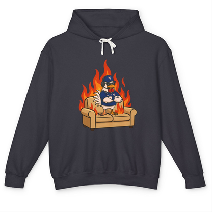 Big Rich Energy Burning Couch Hoodie – Chaos Quote 🔥FREE SHIPPING🔥