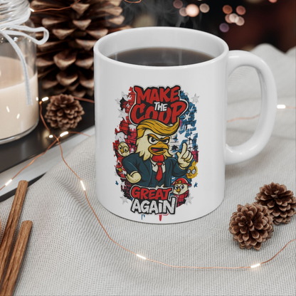 Make the Coop Great Again Ceramic Mug – Cock-a-Doodle-Don Edition