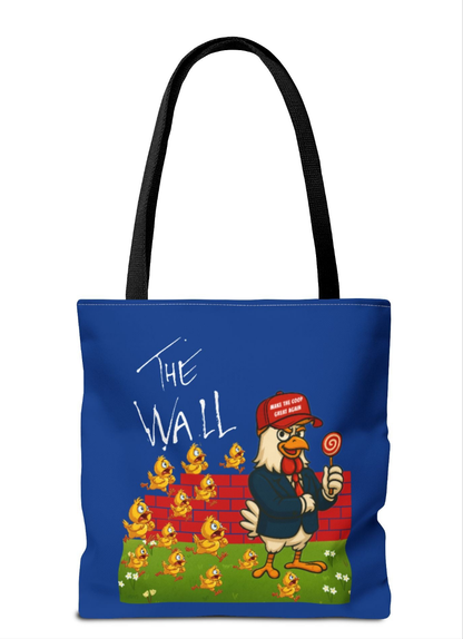 Another Chick Thru The Wall Tote Bag – Funny Political Chicken Graphic | Durable Eco-Friendly Canvas Shopper for Everyday Use
