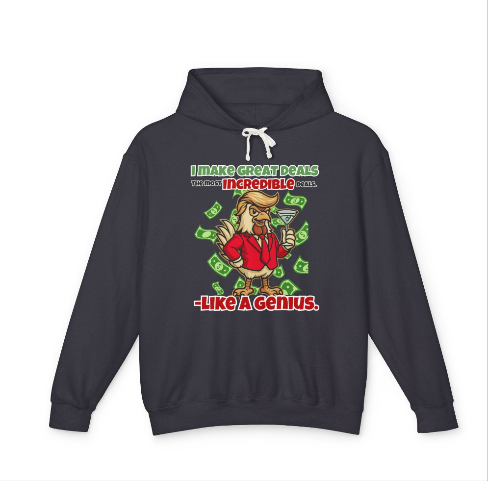 Like A Genius Hoodie – Funny Political Graphic Pullover | Unisex Relaxed Fit | Ethically Made & OEKO-TEX Certified Streetwear