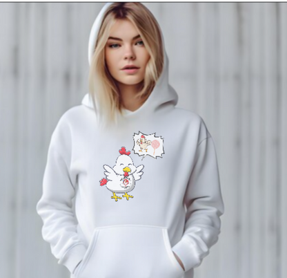 Dirty Mind Emoji Hoodie UNISEX - ChickenPop Arm Logo Edition
