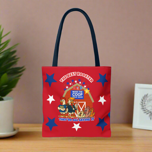 The Best Rooster Tote Bag *Red* - Fun & Colorful, Perfect for Gifts, Shopping, or Everyday Use - Great for Rooster Lovers