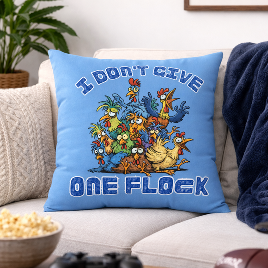 I Don't Give One Flock Spun Polyester Square Pillow