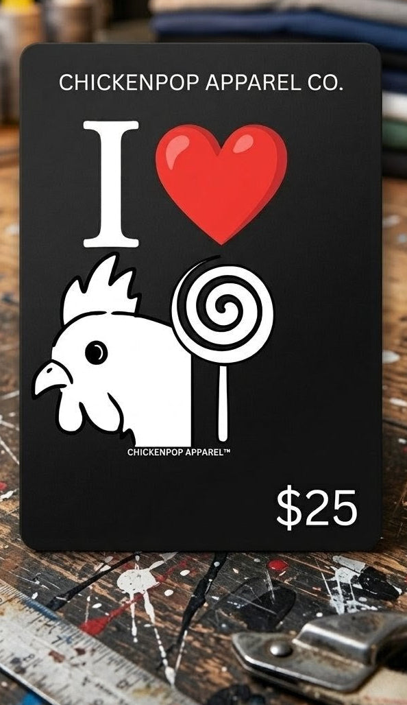 ChickenPop Apparel Gift Card – The Perfect Easy Gift