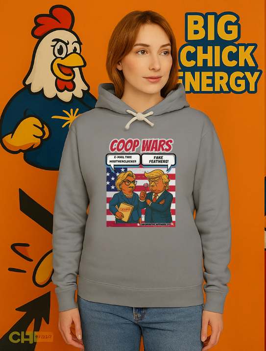Coop Wars Hoodie – Funny Political Graphic Pullover | Unisex Relaxed Fit | Ethically Made & OEKO-TEX Certified Streetwear
