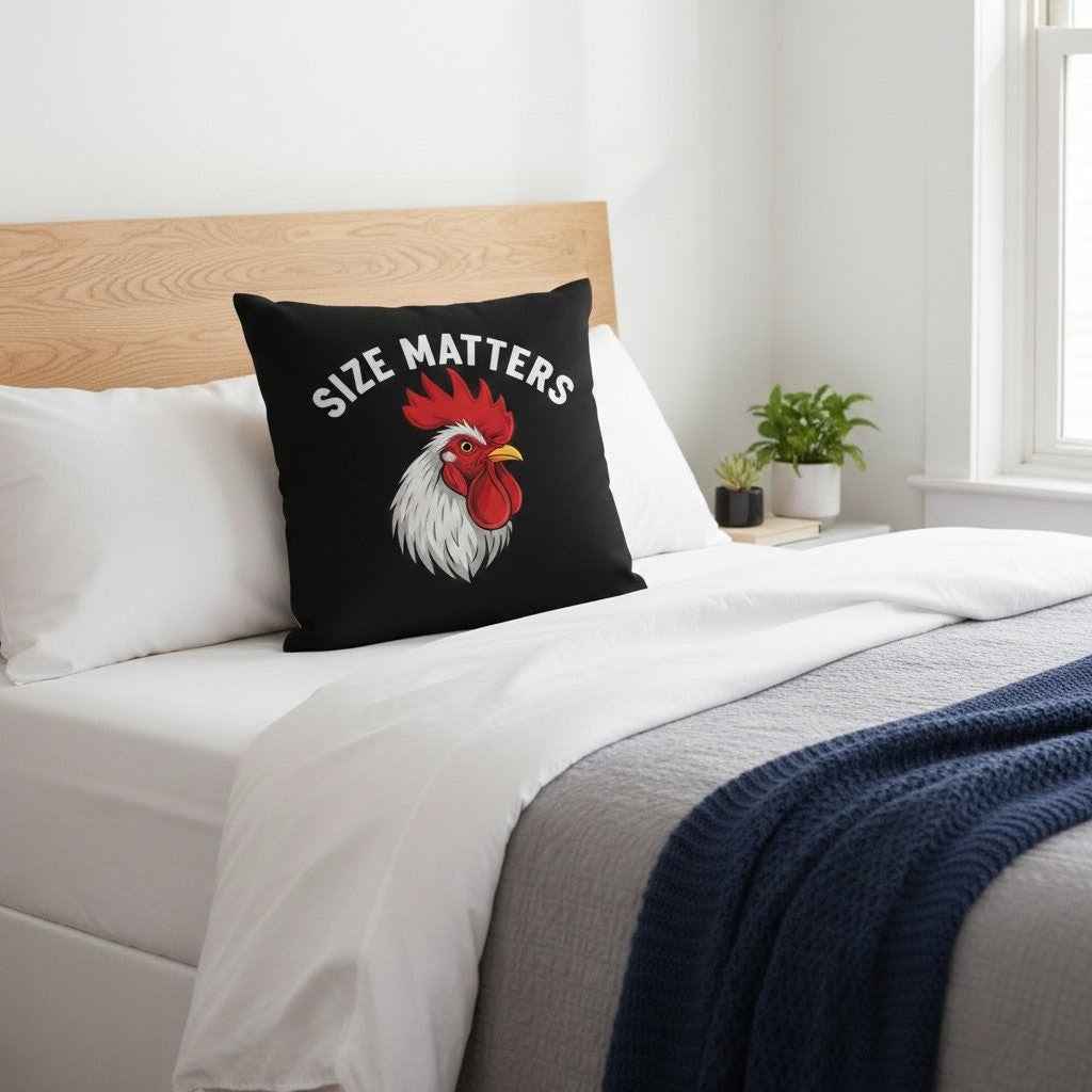 🤏Size Matters Big Chick Energy Polyester Throw Pillow