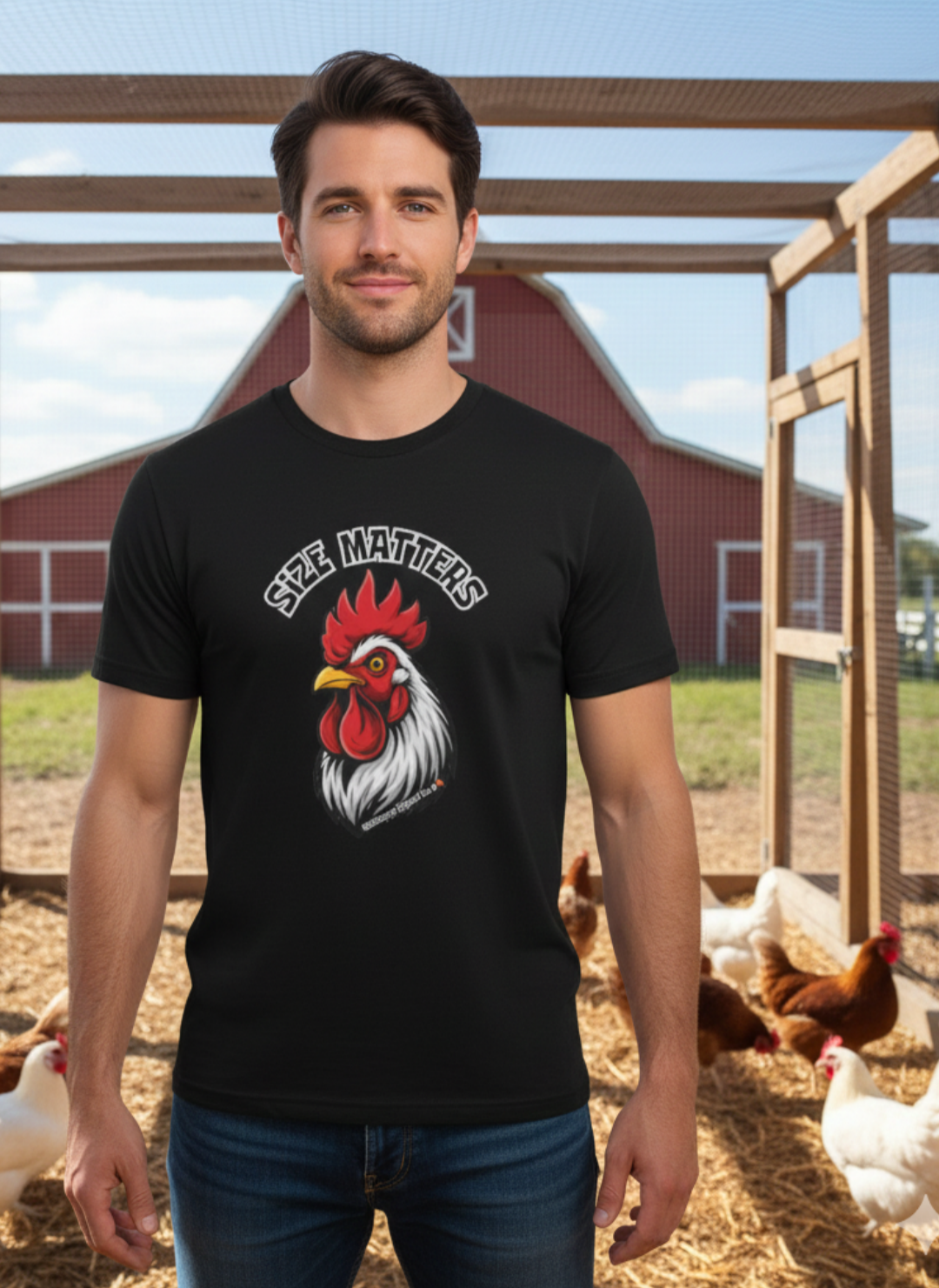 🤏SIZE MATTERS - The Cheeky Unisex ChickenPop Tee