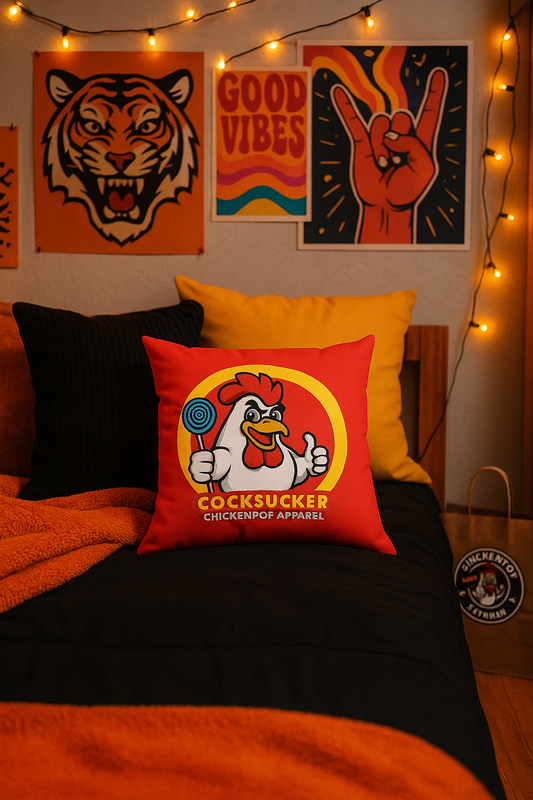 Coop Daddy™ "Cocksucker" Polyester Pillow – ChickenPop Apparel