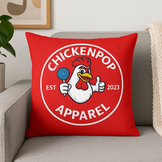 Original CPA Logo Spun Polyester Square Pillow Red