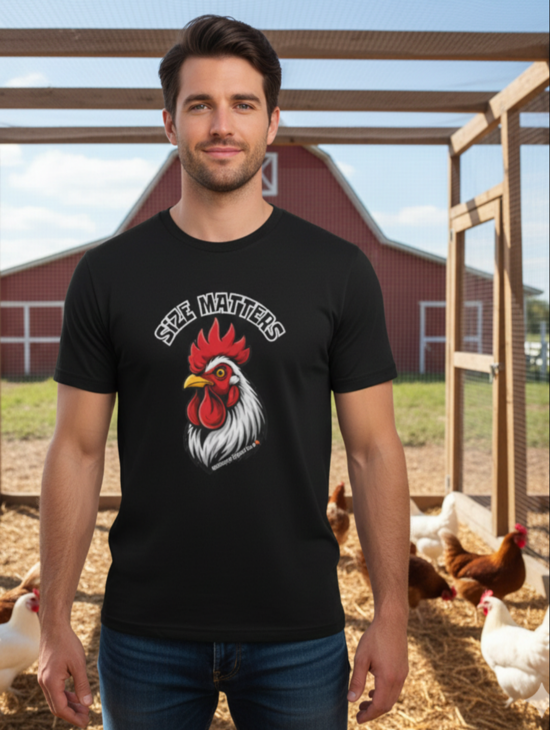 🤏SIZE MATTERS - The Cheeky Unisex ChickenPop Tee