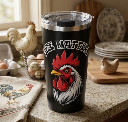 🤏Size Matters  20oz Tumbler –  Chicken Travel Cup