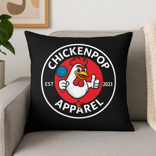 Original CPA Logo Spun Polyester Square Pillow Black