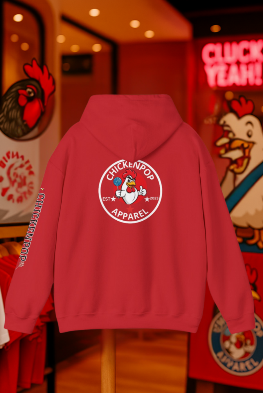 Original  Logo Unisex Hoodie - ChickenPop Arm Logo Edition