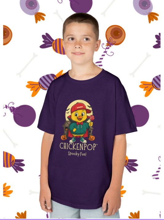 Kids Tee - Scramble the Vampire Lil' Cluckers Halloween Shirt