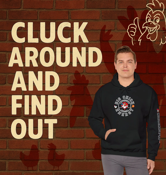 Big Chick Energy Unisex Hoodie — ChickenPop Apparel Logo Sweatshirt