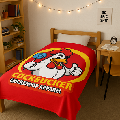 Coop Daddy Signature “Cocksucker” Velveteen Blanket – Cozy Meets Controversial